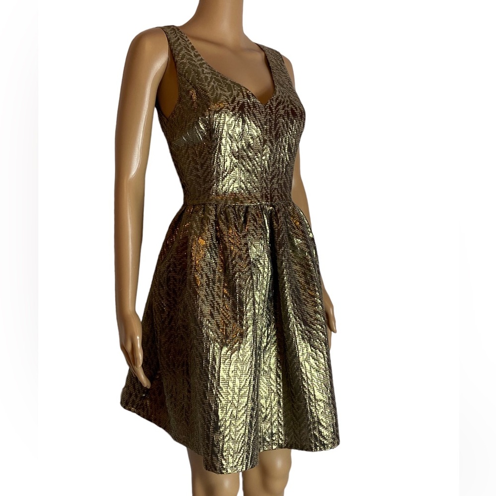 Kenzie metallic fit and flair  dress size 8